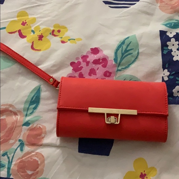 Orange Wristlet with Shoulder Strap - Picture 11 of 17